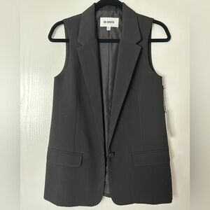 BB Dakota Black Tailored Sleeveless Blazer Vest